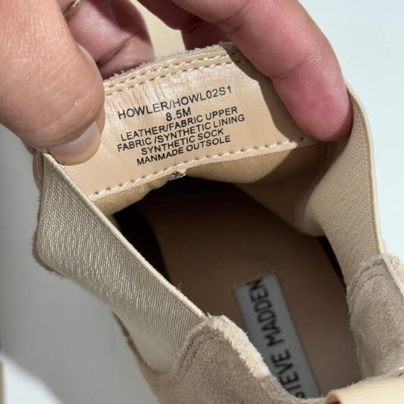 Steve Madden Sand Howler Chelsea Lug Sole Block Heel Ankle Boots Size 8.5 - Picture 10 of 12